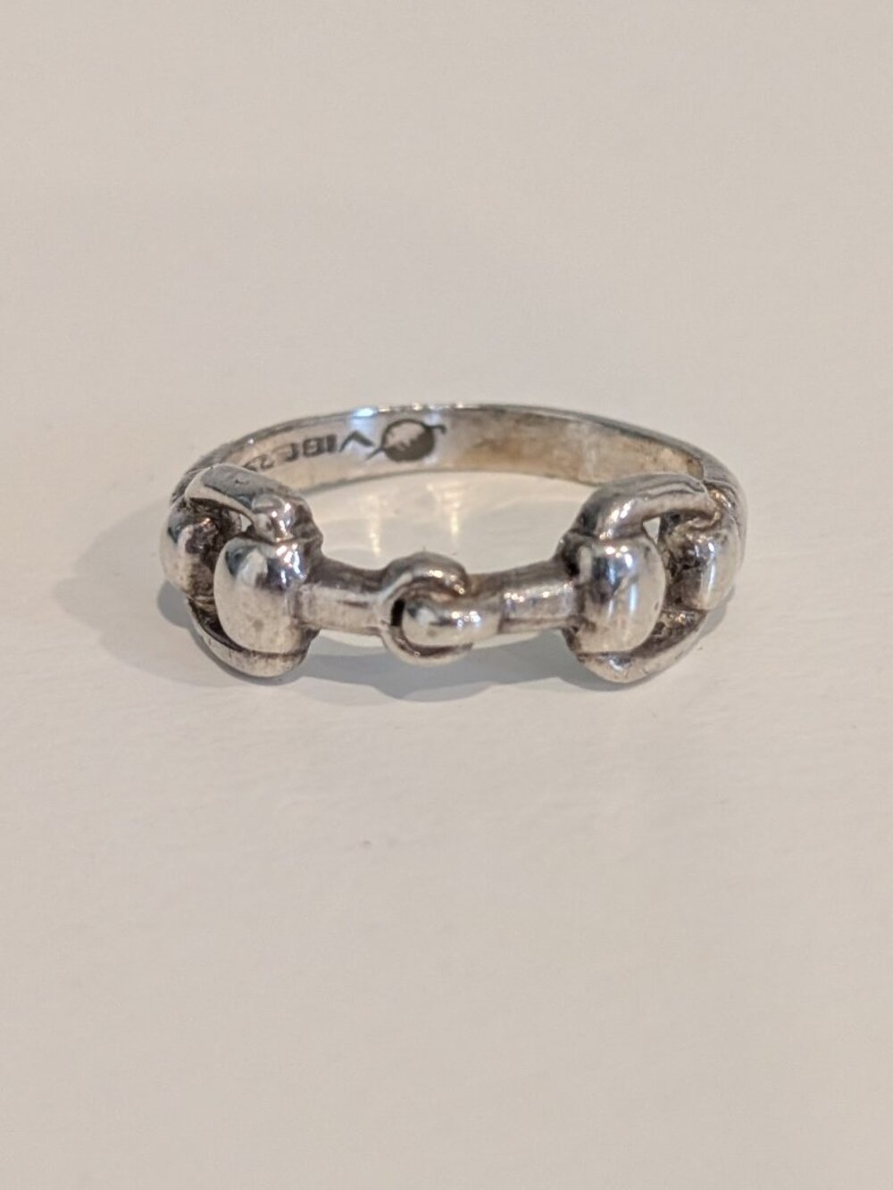 Vibershield Sterling Silver Snaffle Bit Ring